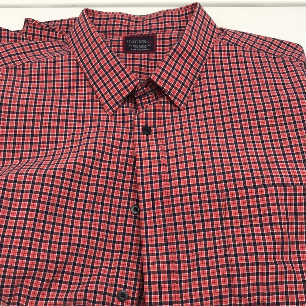 Untuckit XXX-Large short sleeve plaid 100% cotton
